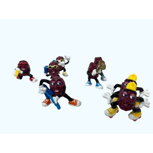 California Raisins Figurines Set Of 8 Vintage Collectibles 1980s Funky Character - Picture 6 of 8